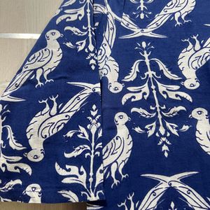 Blue White Printed Kurta