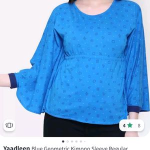 Kimono Style Casual Blue Top!