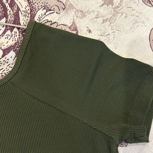 Westside Olive Green Fitted Top (xxs-xs)