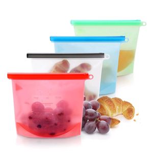 Silicone food Storage Bags Set Of 4 With lid