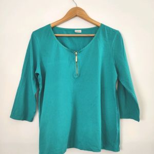 Sea Green Casual Top ( Women)