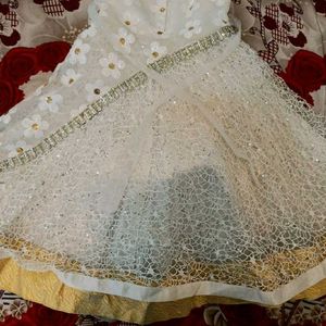 White beautiful party gown for girls