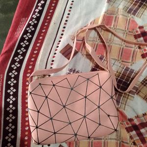 Peach Slingbag Stylish Print