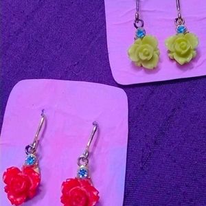 Combo Of Two Flowers Earrings