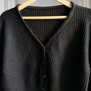 Black Knit Cardigan