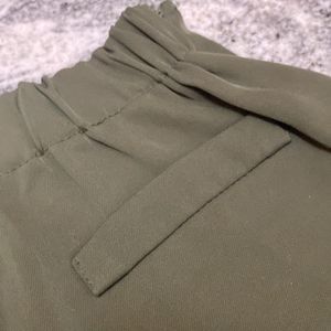 Formal Pant Pallazzo Army Green