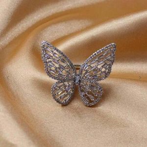 Elite Silver Chunky Butterfly Ring