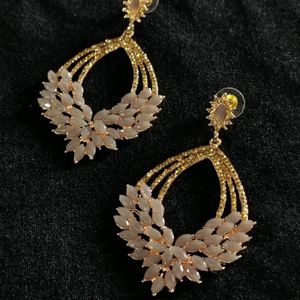 GREY NAVRATRI DESIGNER EARRINGS