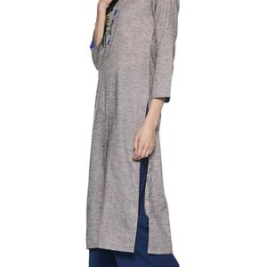 Khadi Look Embroidered Kurta