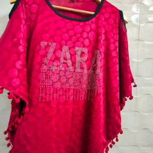 Cape Top With Zara Print