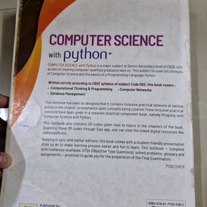 Class 12th Computer Science With Python