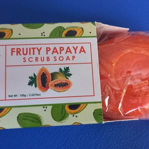 Oxi9 Fruity Papaya Scrub Soap