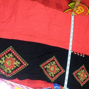 Red And Black  Colour Kurti