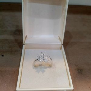 Diamond Ring Pure Silver