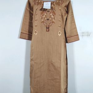 Nude And Maroon Kurta Ser (Women's)