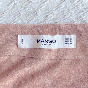 Mango Suede Short Skirt