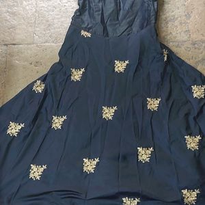 Navy Blue Heavy Partywear Gown