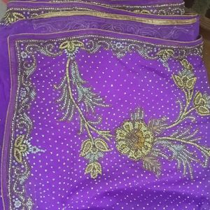New With Tag Saree In Hand Work