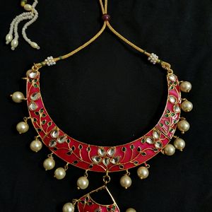 MEENAKARI NECKLACE AND MAANGTIKKA Combo