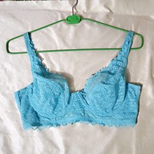 Sky-blue Underwired Bra