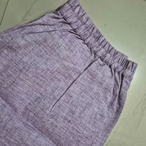 Lilac Cotton Pants