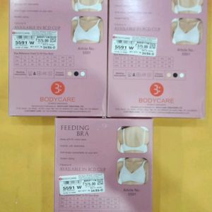 Bodycare Feeding Bra 34 D, Set Of 3 Pcs