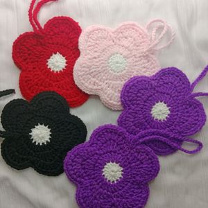 Crochet Flower Bag Charm