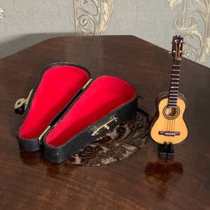 Price Drop!!!Miniature Guitar With Stand And Case