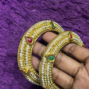 Golden Elegance: Kada Bracelet Set