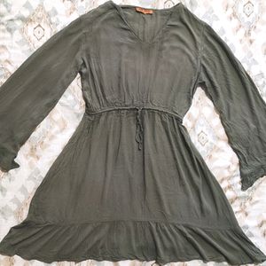 V Neck Fit & Flare Dress  (Large)