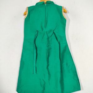 Cream And Dark Green Dresses (Girl's)