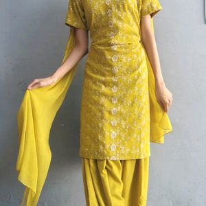 L Size Full Salwar Suit With Beutiful Work