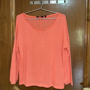 Neon Orange Top With Jeans