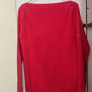 Hot Pink Boat Neck Sweater