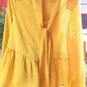 M&S Yellow A- Line Top