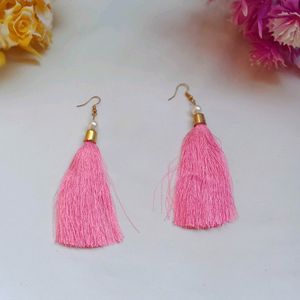 Silk Thread Tassel Earrings