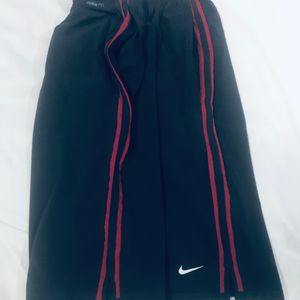 Black Nike Dri-Fit Shorts With Red Line compressio