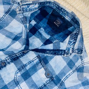 Mufti Blue Check Shirt