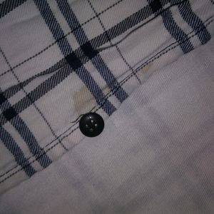 White Shirt With Black Check