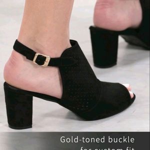 MARC LOIRE BRANDED BLACK HEELS FOR WOMEN