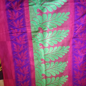 Magentaa Cotton Saree