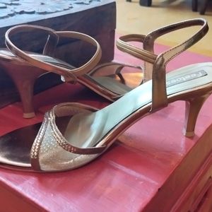 Golden High Heel Sandals