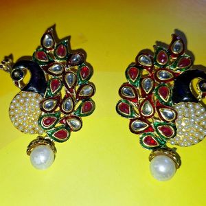 Beautiful Kuthan Peacock 🦚 earring