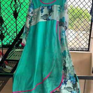 Sea Green Ethnic Gown