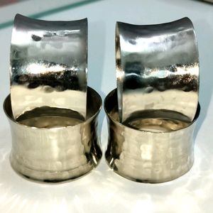 Handmade Silver Napkin Rings Holder For Table