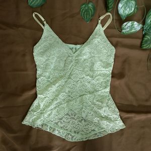 Green Net Aline Top.