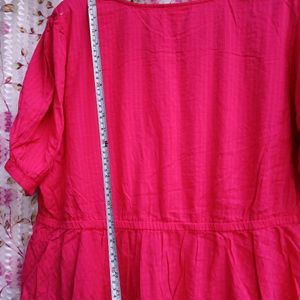 XXL Liz Claiborne Hot Pink Peplum Top NWT