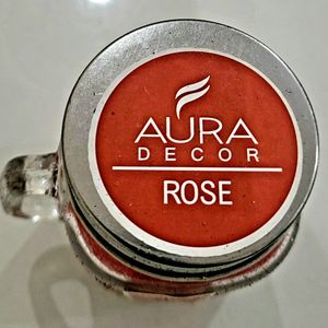 Rose Fragrance Mug Jar Candle Red