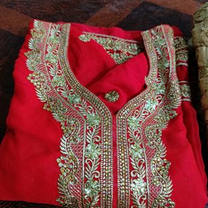 Beautiful Red Suit With Dupatta