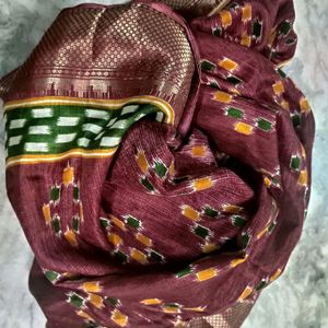 Pochampallii Ikkat Print Silk Saree